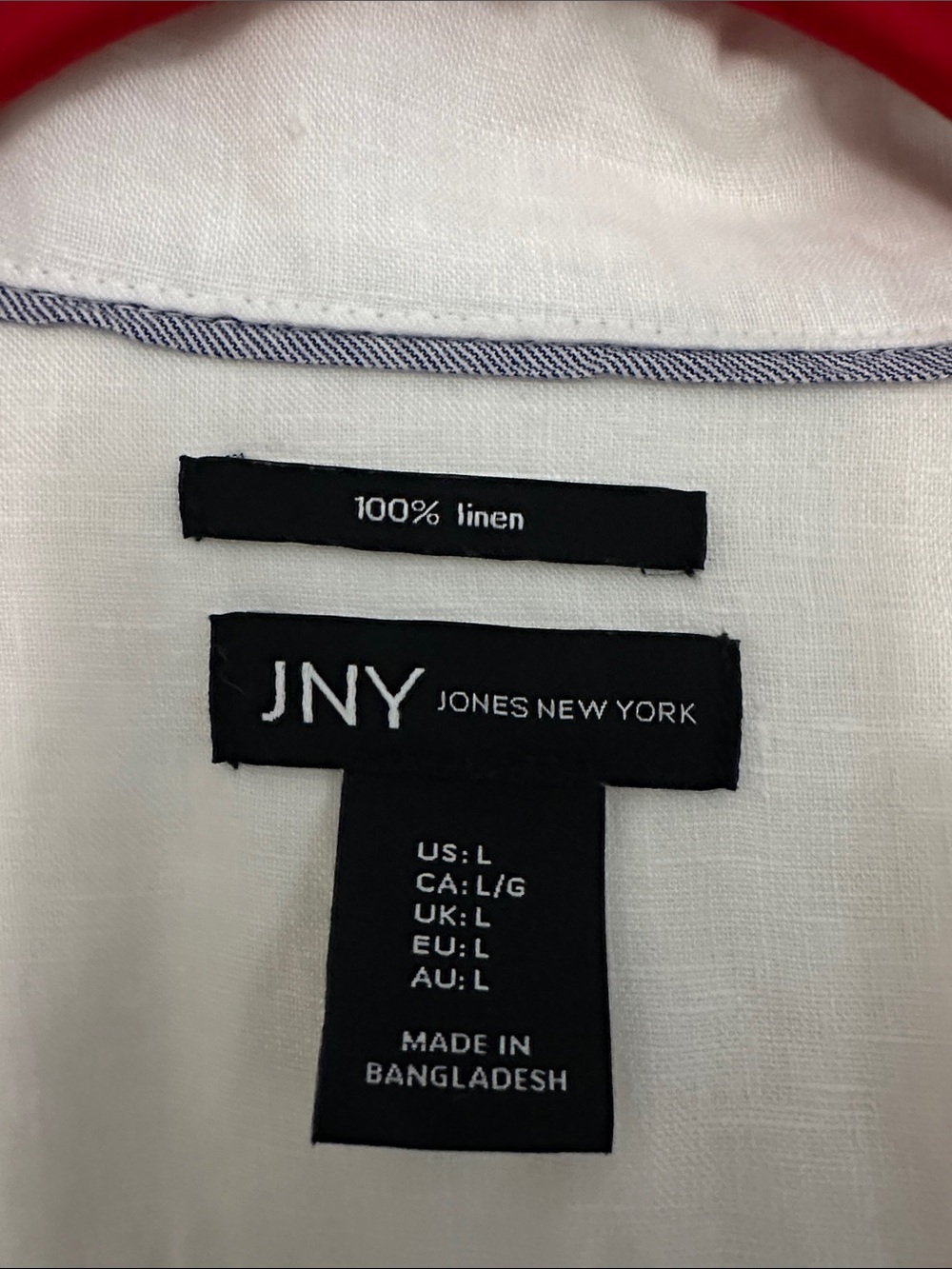 Jones New York White Linen Button-Up Shirt/Jacket - Picture 2 of 3